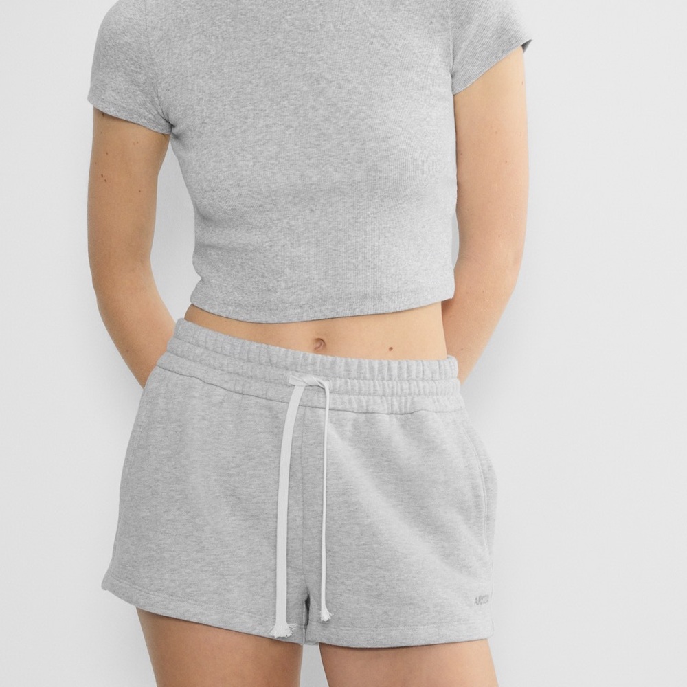 Aritzia Cozy Sweatfleece Mega Contrast Micro Short🩶
